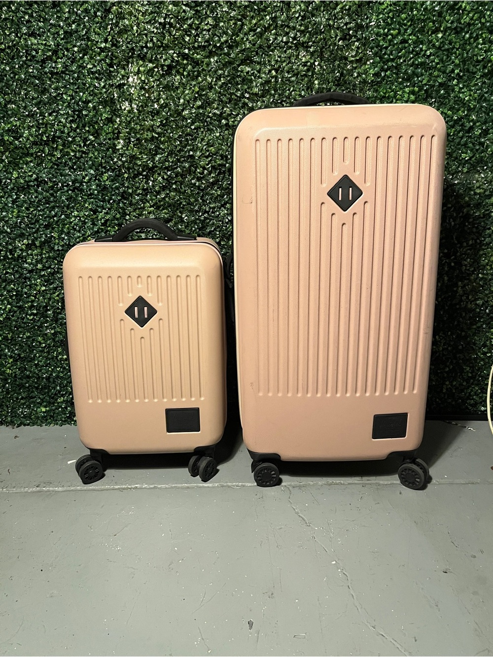 Herschel Supply Co Hardshell Luggage Set (Carry-On + Large Checked) – Ash Rose